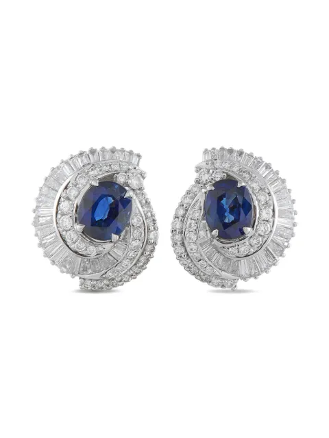 LB Exclusive platinum Sapphire earrings