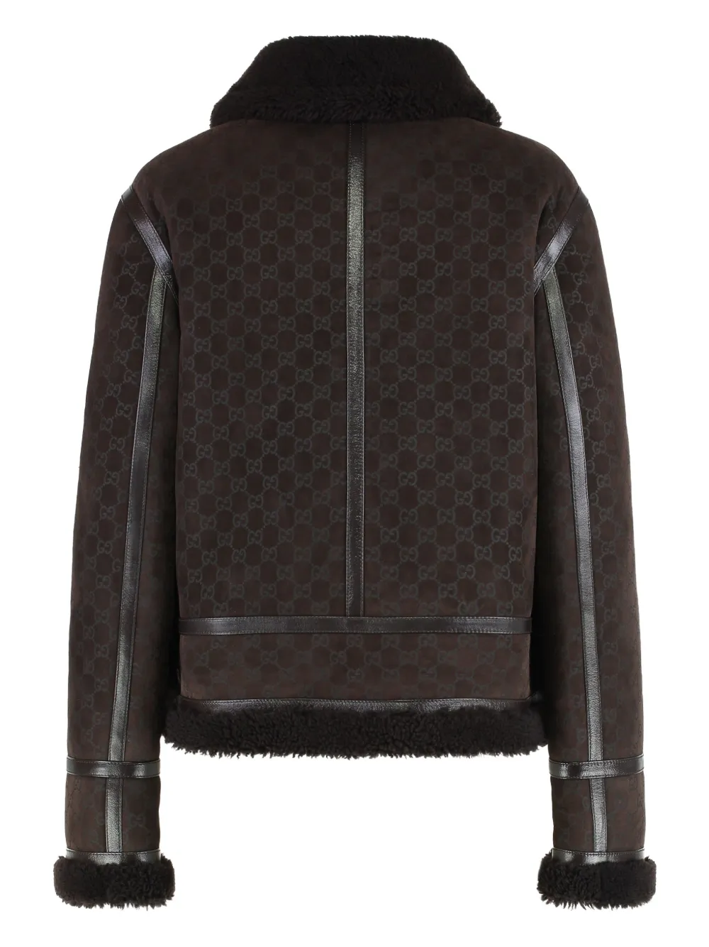 Gucci monogram-print suede jacket | Faux Fur & Shearling Jackets | Image 2