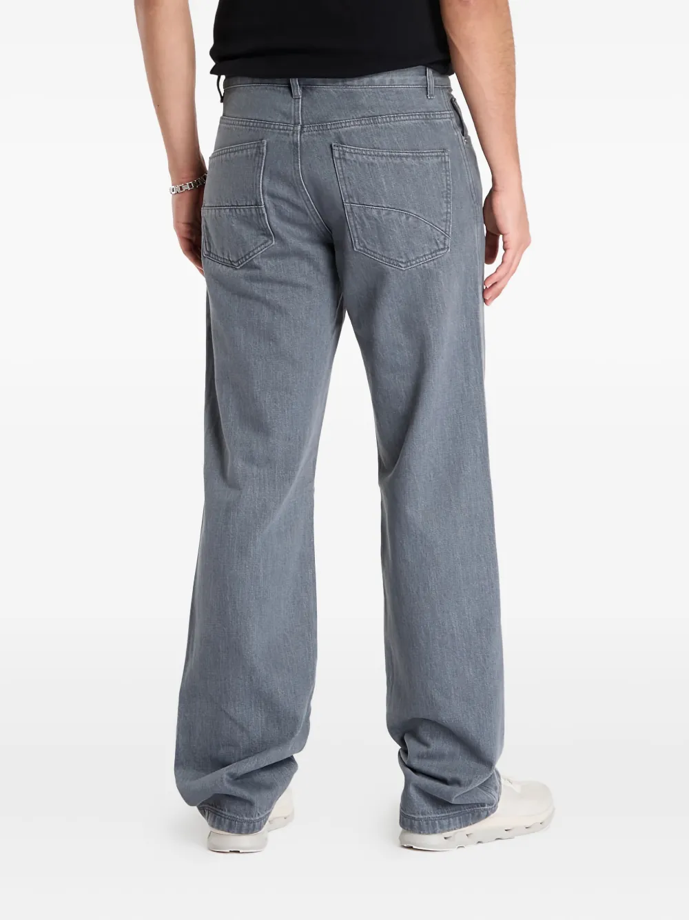 Post Archive Faction Curved Jeans In Gray