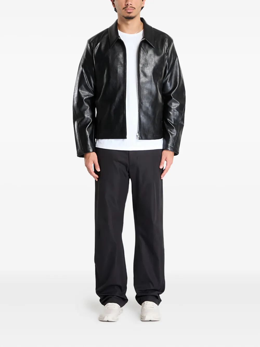 Post Archive Faction belt loops-detail trousers - Zwart