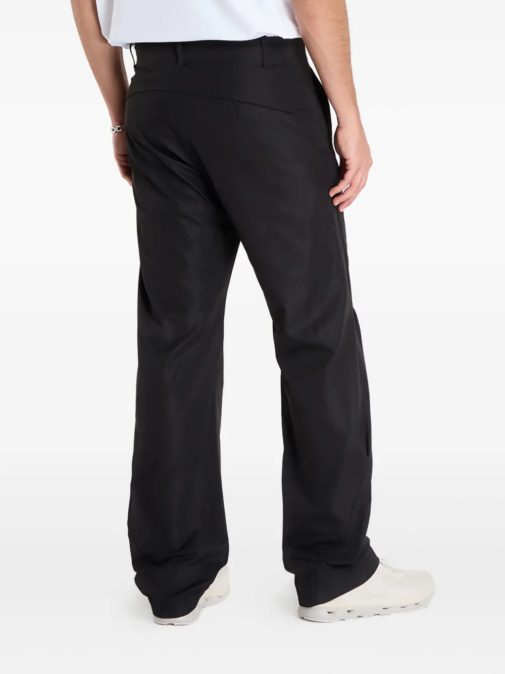 Post Archive Faction Belt Loops-detail Trousers In Black