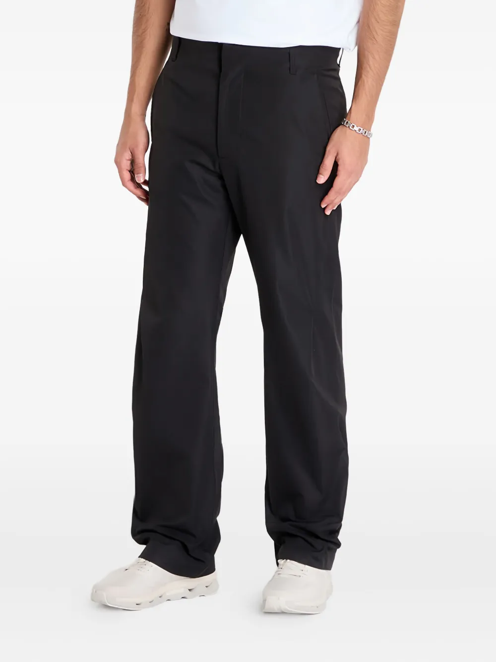 Post Archive Faction Belt Loops-detail Trousers In Black