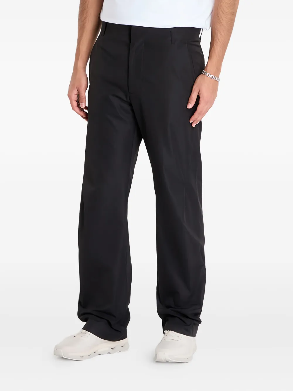 Post Archive Faction Belt Loops-detail Trousers In Black