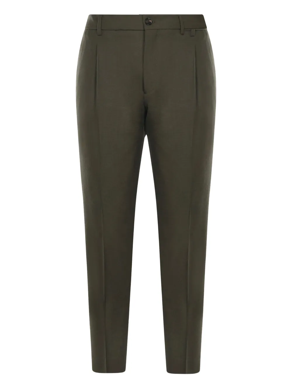 BE ABLE pleats-detail belt-loops trousers | Green | Image 1