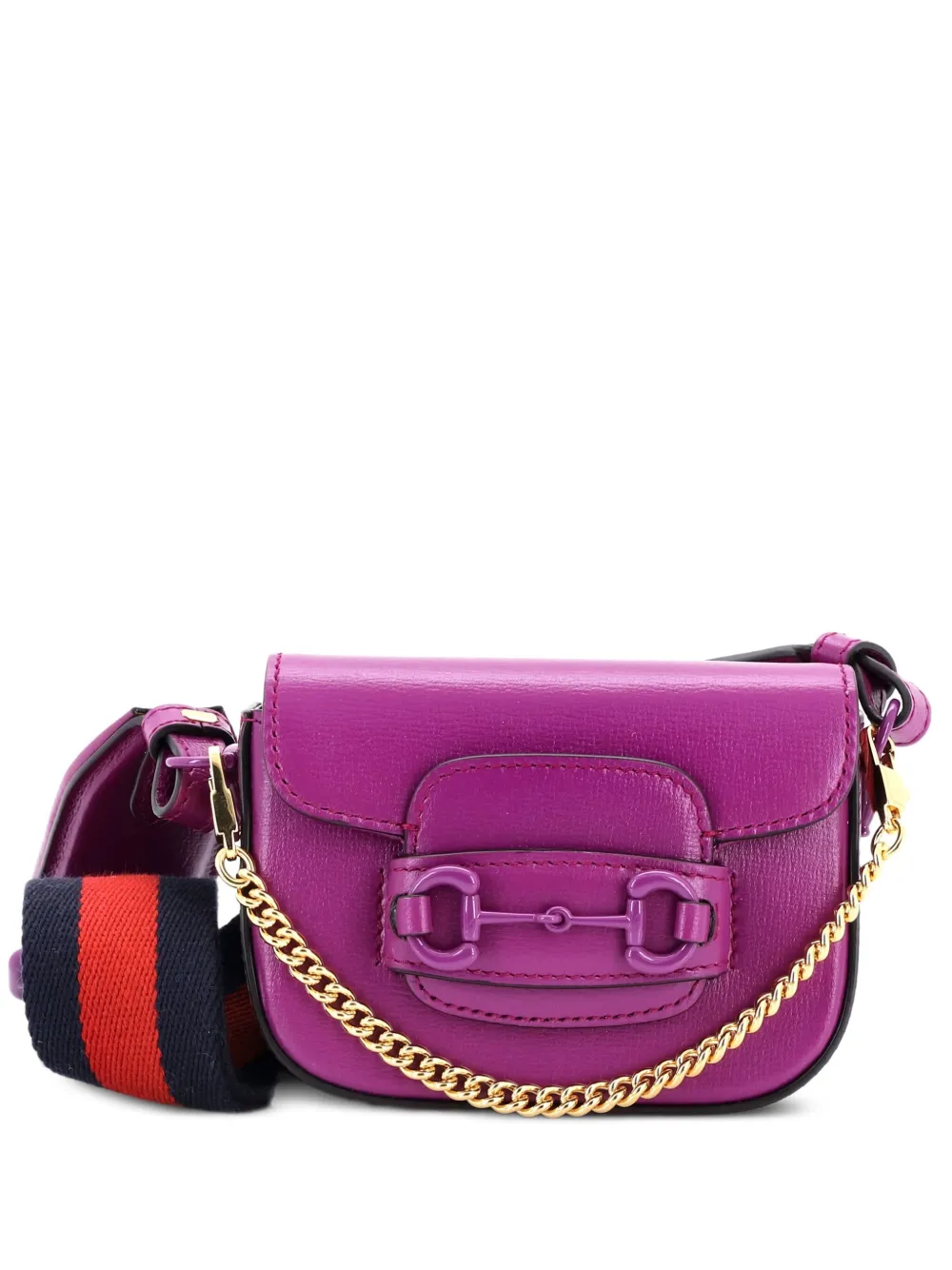 Gucci Pre-Owned Horsebit 1955 Flap Wallet with Strap Leather crossbody Gucci Pre-Owned Horsebit 1955 Flap Wallet with Strap Leather crossbody