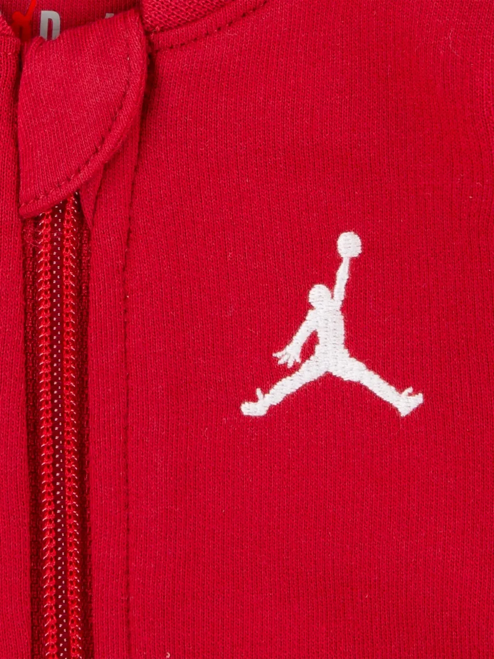 Jordan Logo Zip Pajama In Red
