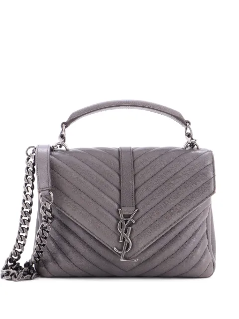 Saint Laurent Pre-Owned Classic Monogram College Bag Matelasse Chevron Leather Medium crossbody bag