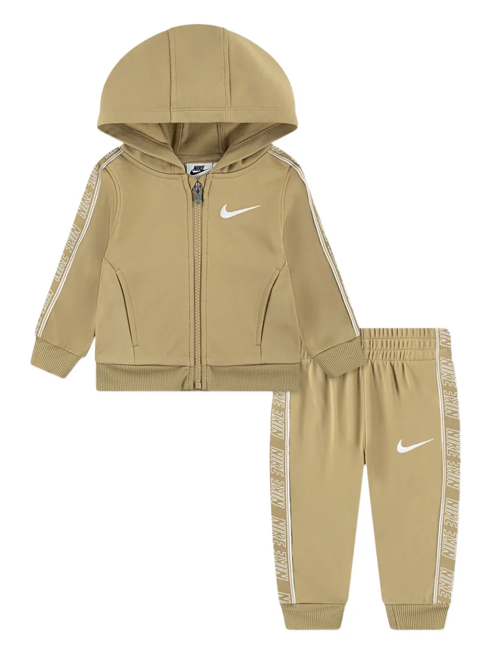 Nike Kids Fz Propus Taping logo-stripe tracksuit - Toni neutri