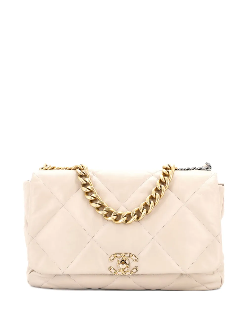 CHANEL Pre-Owned 19 Flap Bag Quilted Leather Maxi crossbody bag -