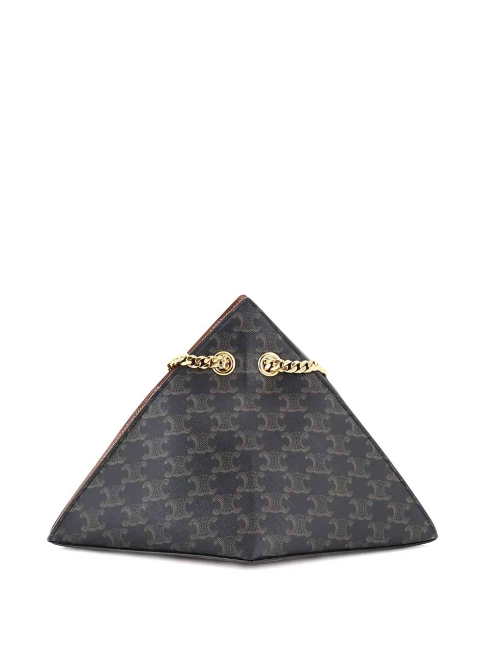 Celine Pre-Owned Pyramid Chain Triomphe Coated Canvas shoulder bag - Celine Pre-Owned Pyramid Chain Triomphe Coated Canvas shoulder bag -