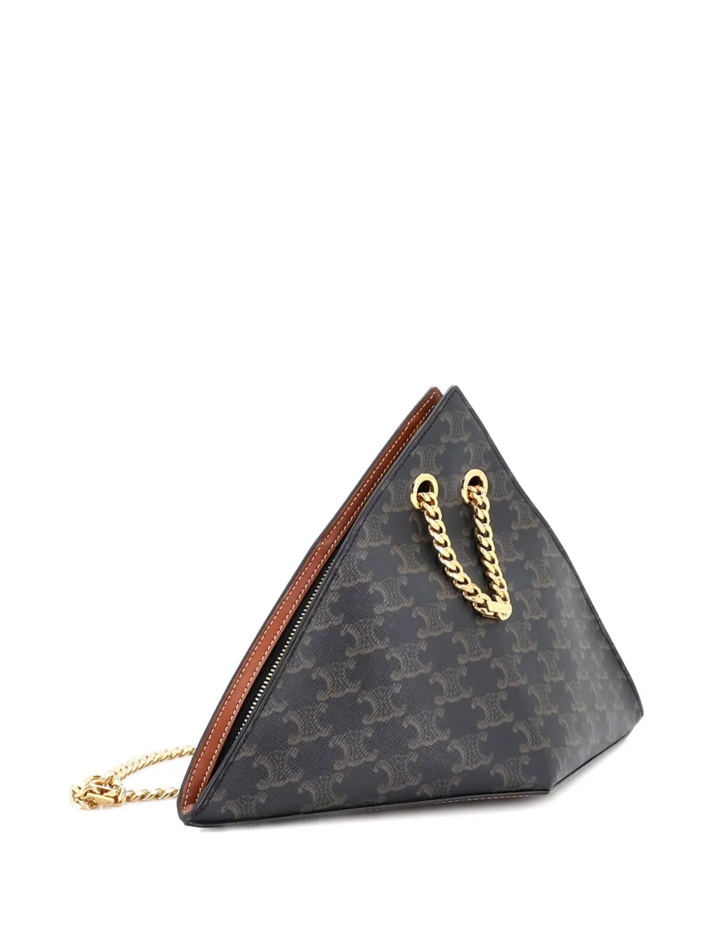 Celine Pre-Owned Pyramid Chain Triomphe Coated Canvas shoulder bag | Pre-Owned | Image 2