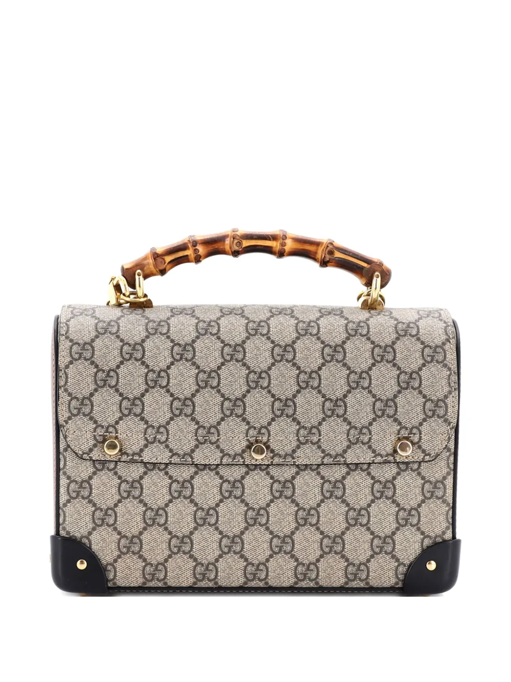 Gucci Pre-Owned Padlock Bamboo GG Coated Canvas Small shoulder bag - Gucci Pre-Owned Padlock Bamboo GG Coated Canvas Small shoulder bag -