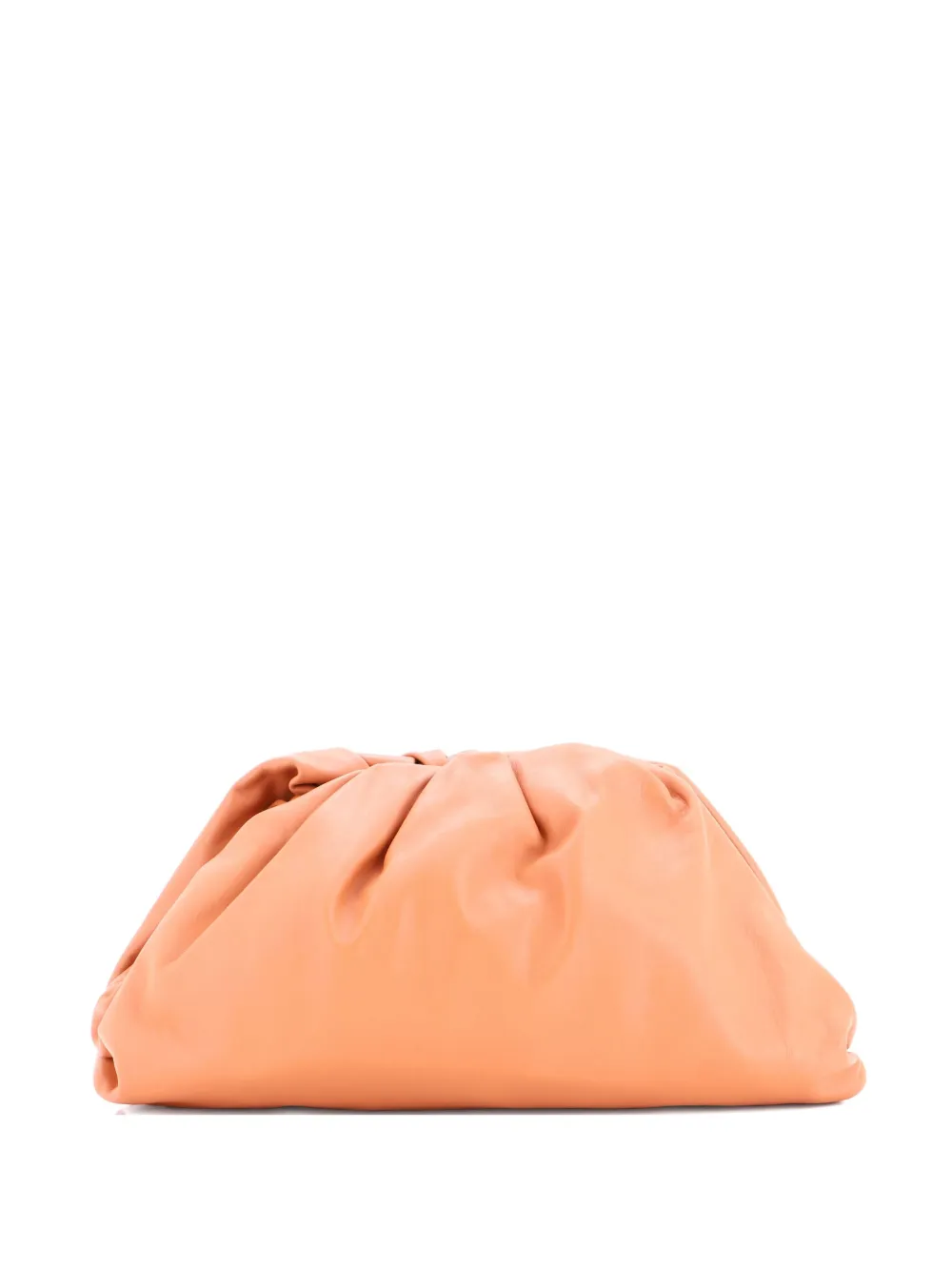 Pre-owned Bottega Veneta The Pouch Leather Teen Clutch Bag In Neutral