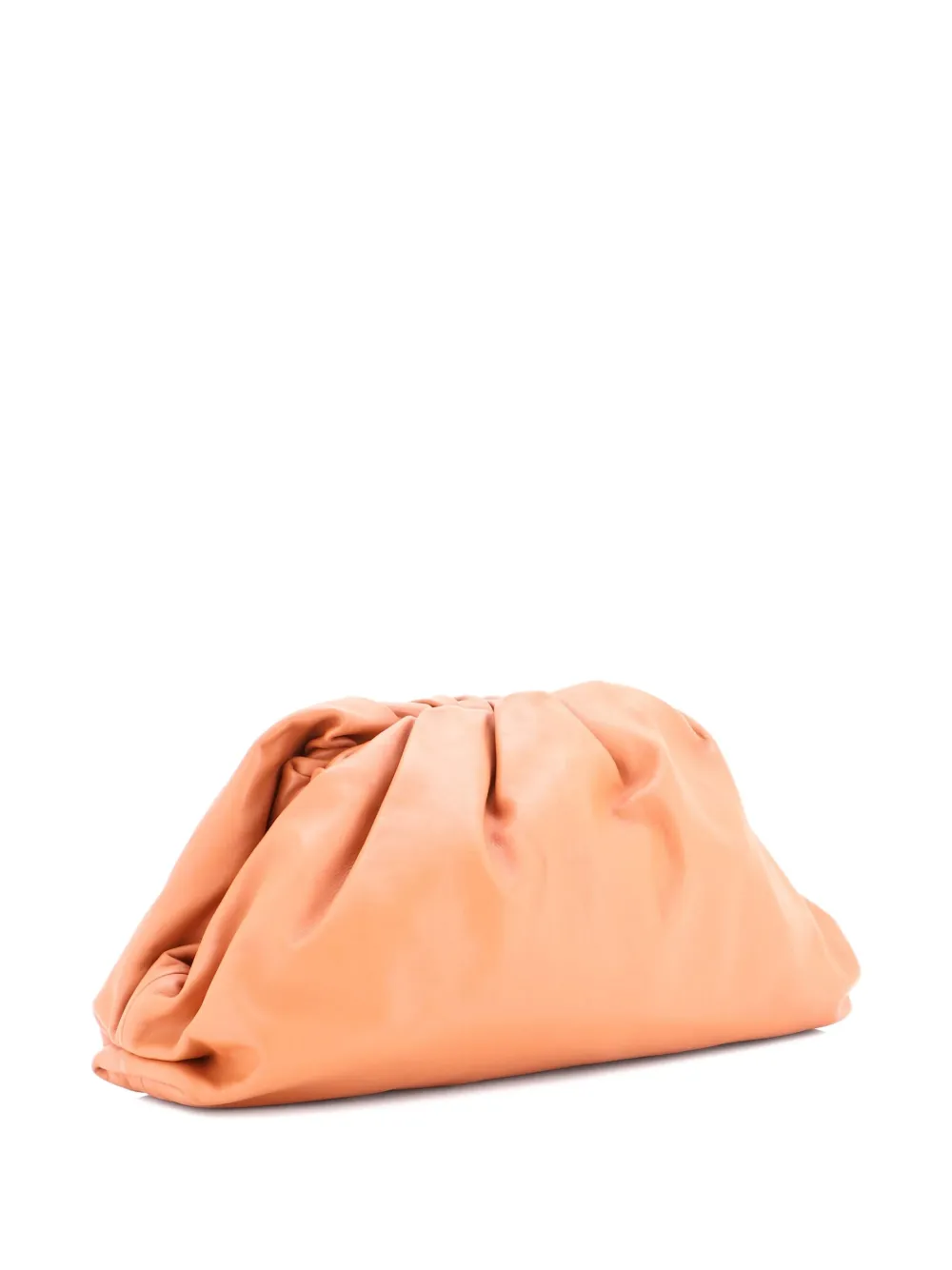 Pre-owned Bottega Veneta The Pouch Leather Teen Clutch Bag In Neutral