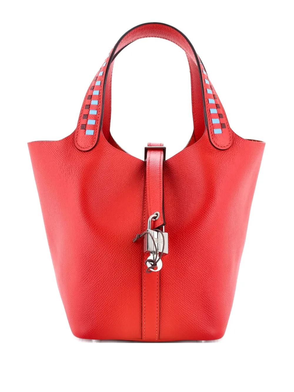 Hermès Pre-Owned Picotin Lock Bag Tressage Epsom PM bucket bag | Red | Image 1