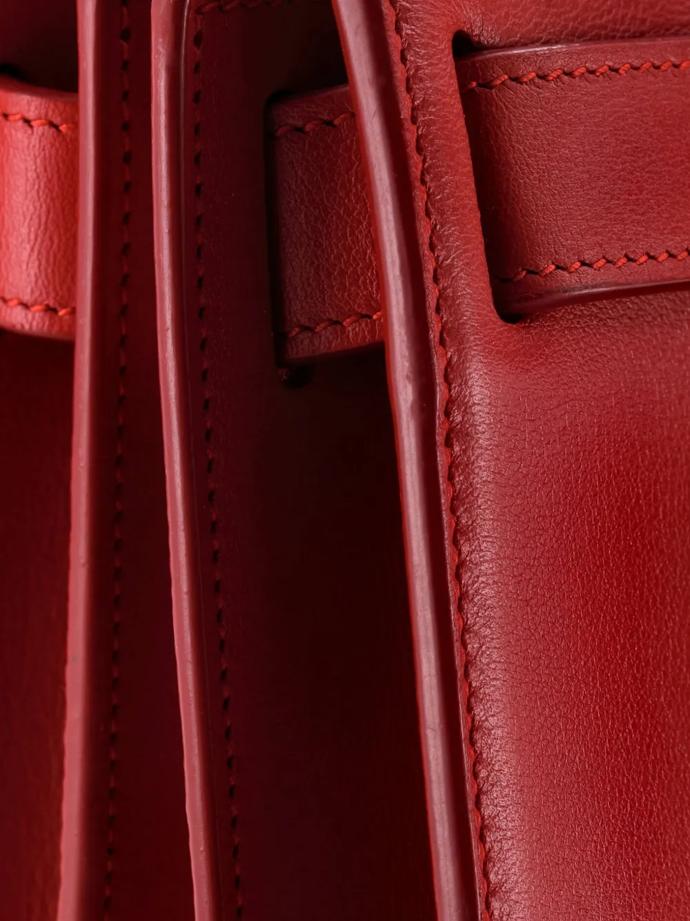 Pre-owned Saint Laurent Sac De Jour Bag Leather Small Satchel In Red