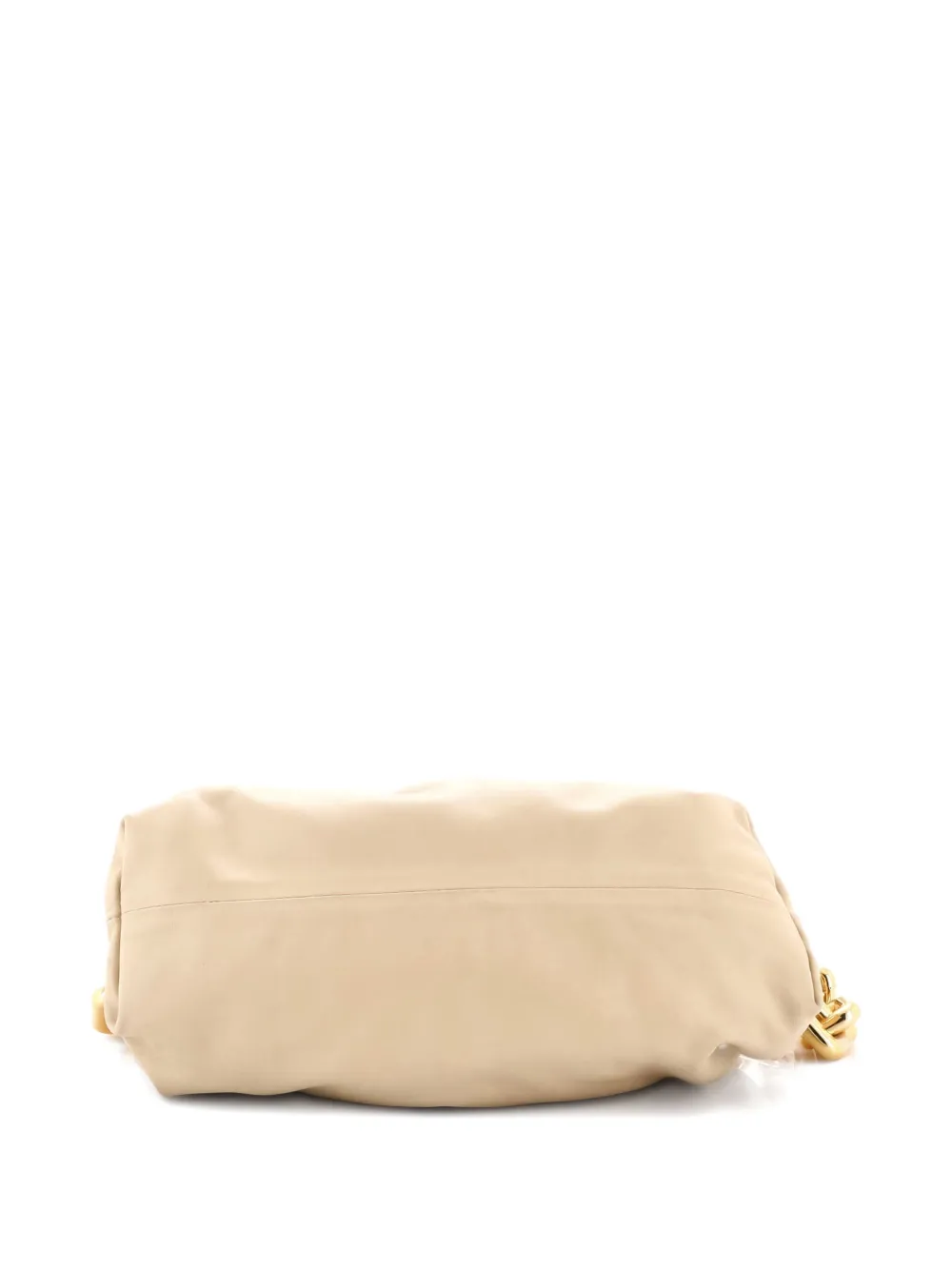 Pre-owned Bottega Veneta The Chain Pouch Leather Teen Shoulder Bag In Neutral