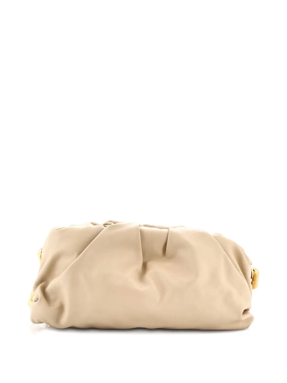 Pre-owned Bottega Veneta The Chain Pouch Leather Teen Shoulder Bag In Neutral