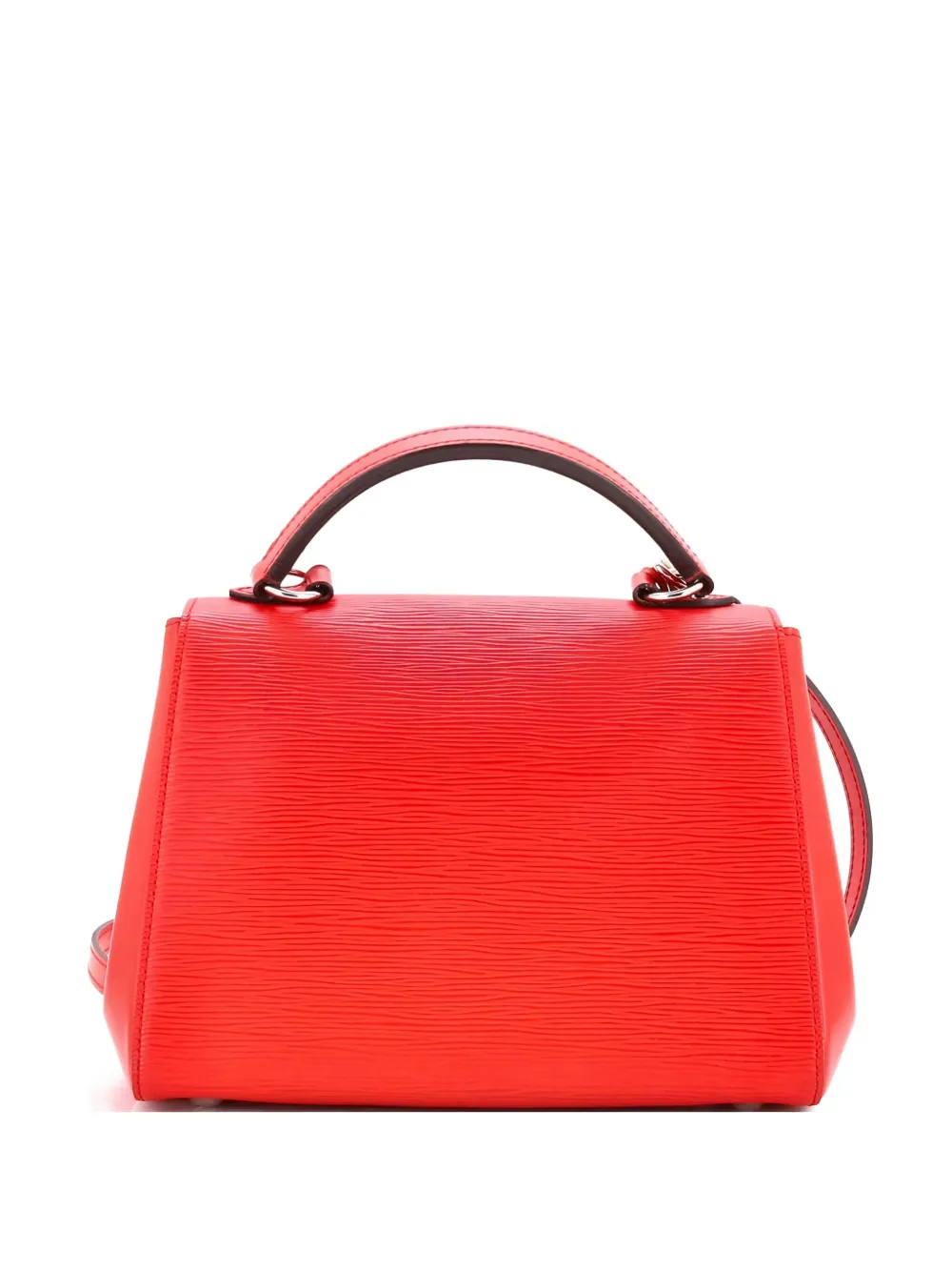 Pre-owned Louis Vuitton Cluny Top Handle Bag Epi Leather Bb Satchel In Red