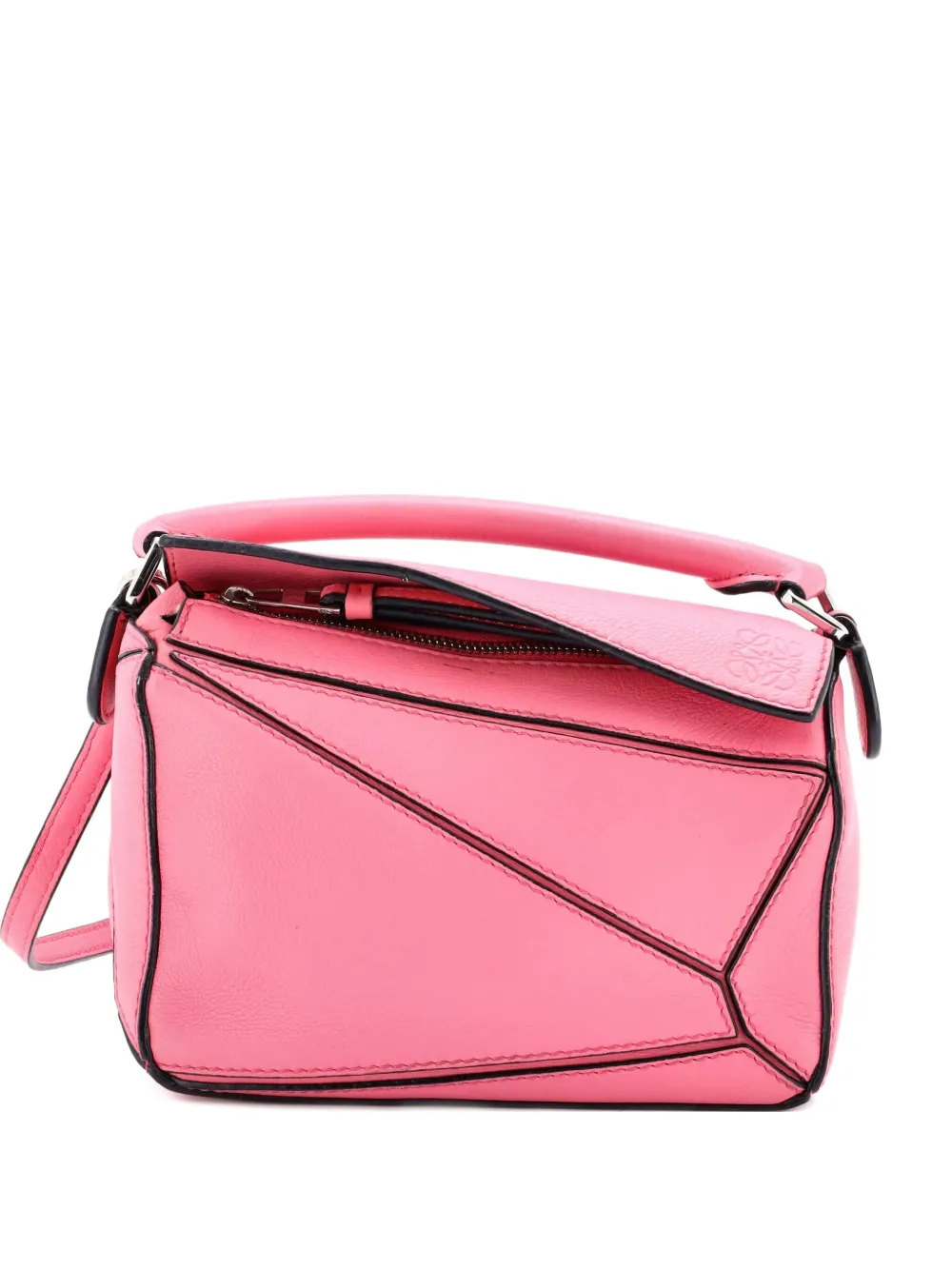 Loewe Pre-Owned Puzzle Bag Leather Mini crossbody bag - ピンク