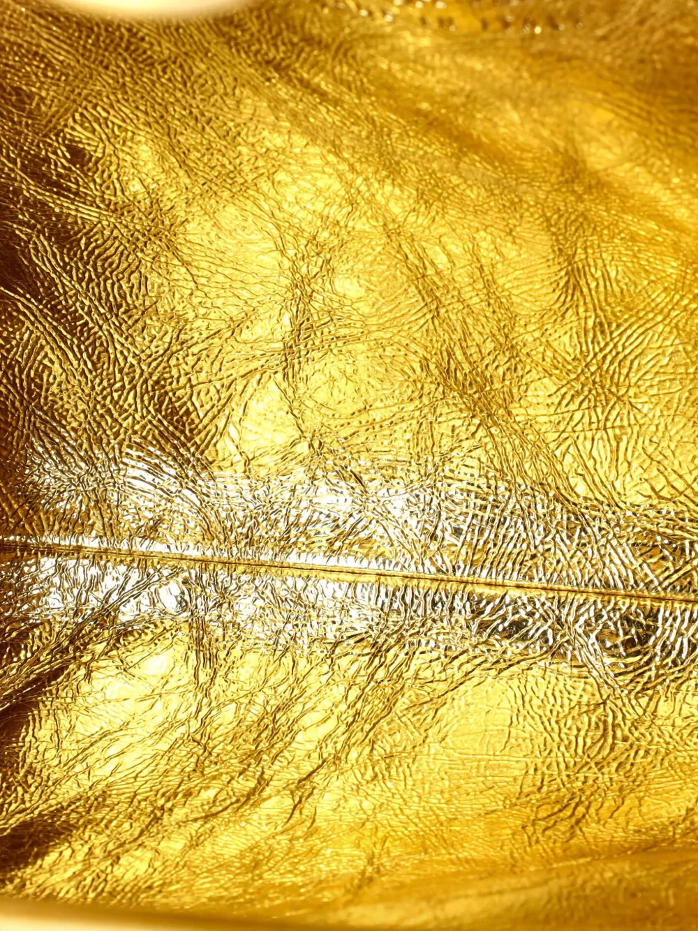 Pre-owned Bottega Veneta Lauren 1980 With Chain Intrecciato Nappa Medium Clutch Bag In Gold