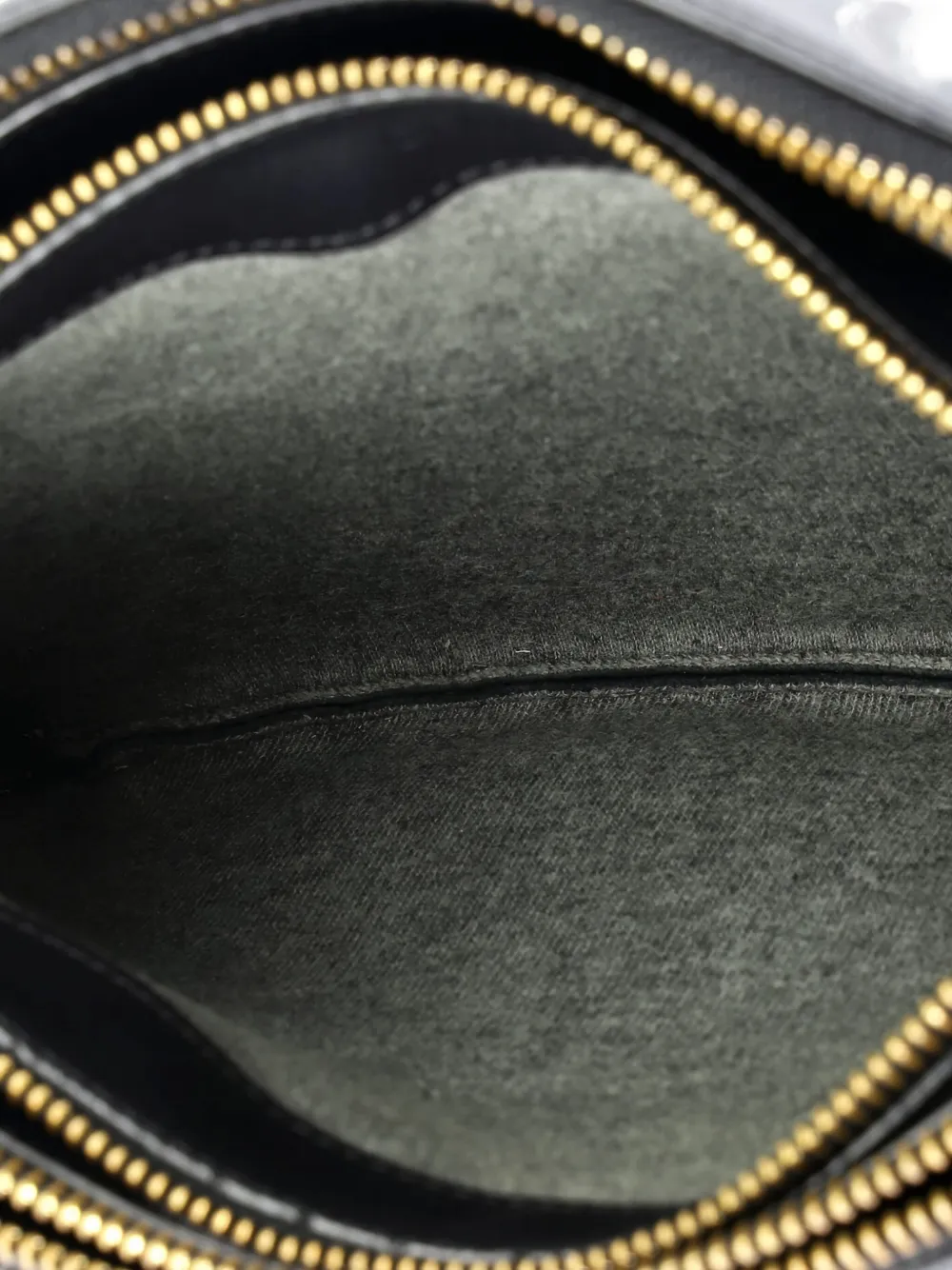 Pre-owned Celine Trio Leather Large Crossbody Bag In Black