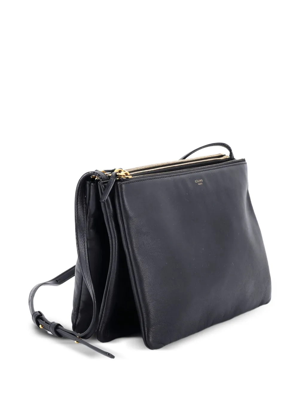 Celine Pre-Owned Trio Leather Large crossbody bag - Nero
