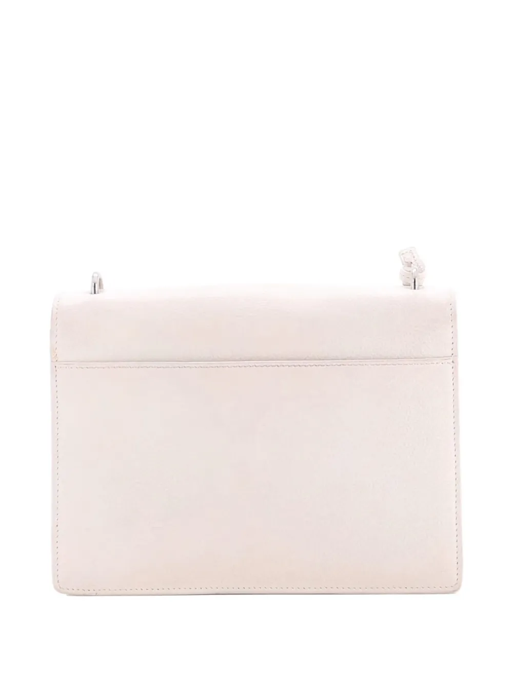 Pre-owned Saint Laurent Sunset Satchel Leather Medium Crossbody Bag In Neutral