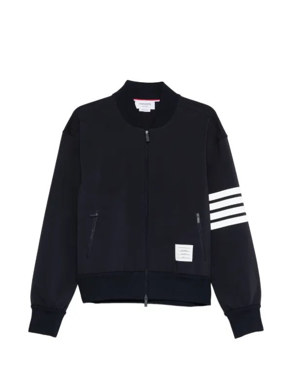 HIRO　THOM BROWNE 4Bar　コットンジャケット Thom Browne リフレクティブ 4BAR ボンバージャケット | ブルー