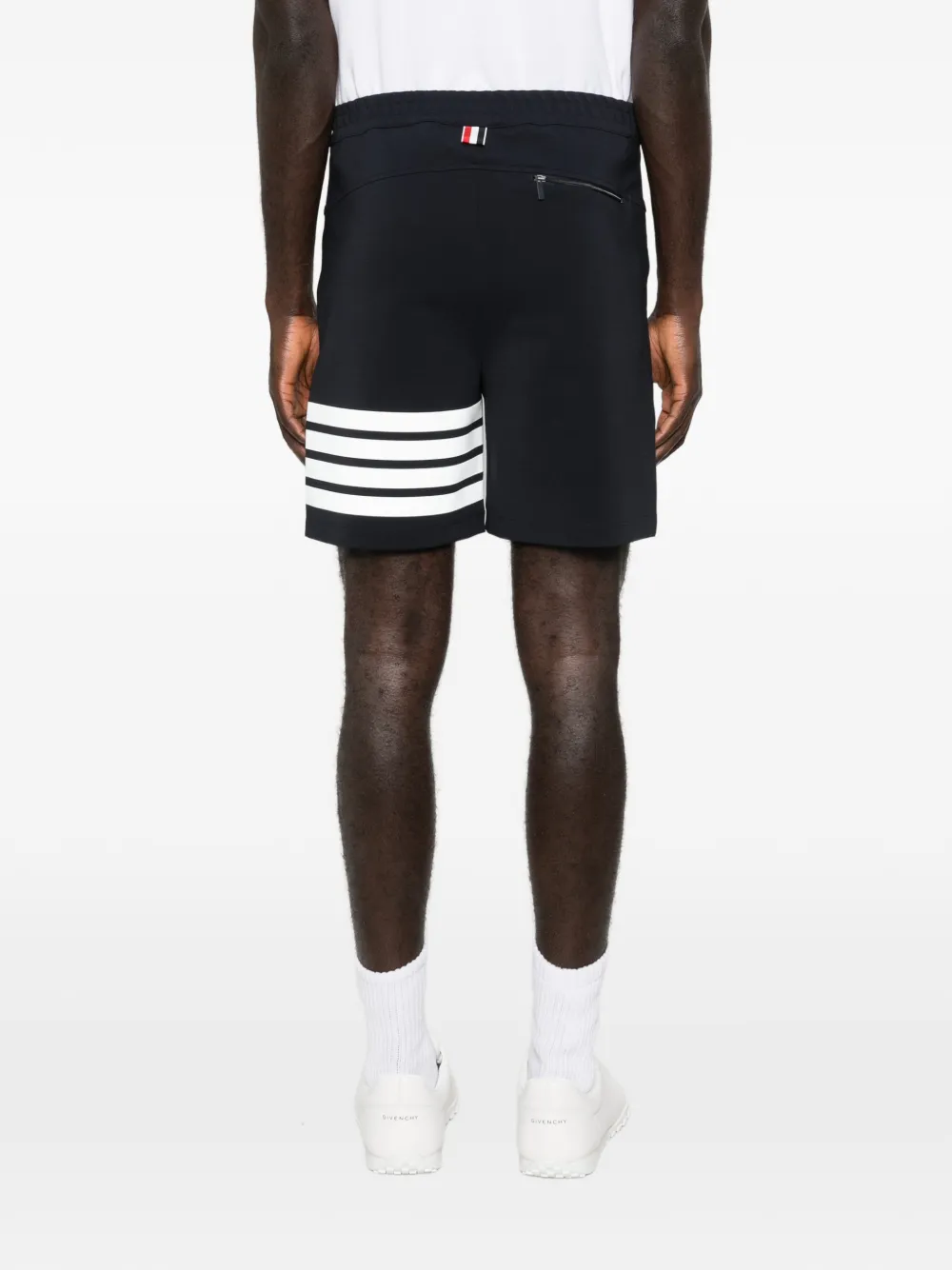 Thom Browne 4-Bar reflecterende bermuda shorts Zwart