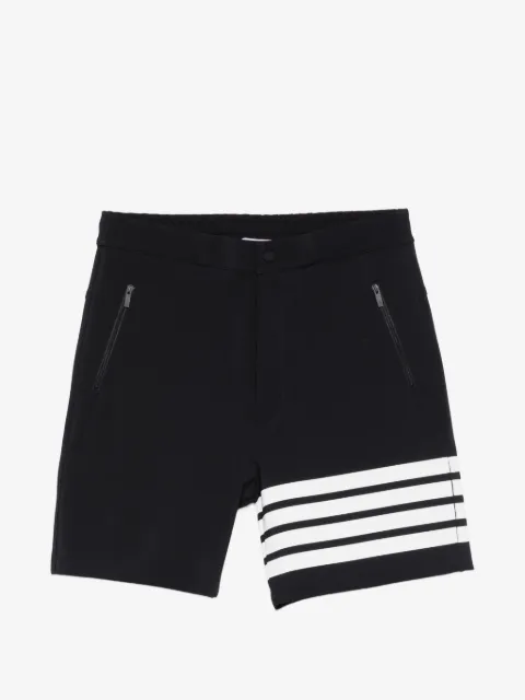 Thom Browne reflective 4-bar bermuda shorts