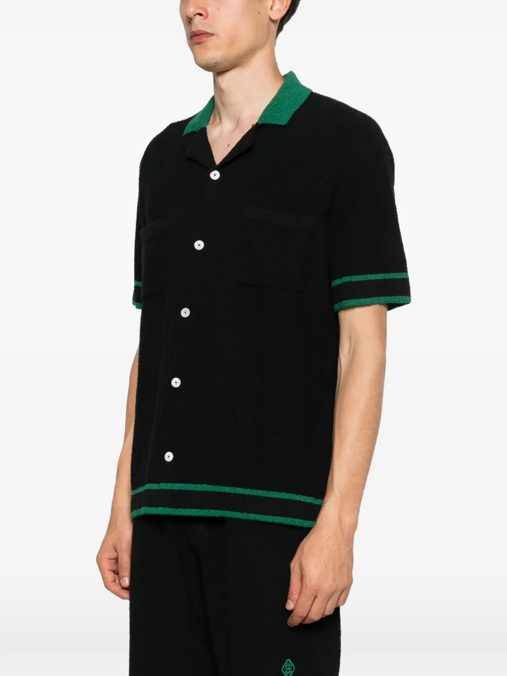  Ché Armando Bouclé Knitted Shirt - Blue 