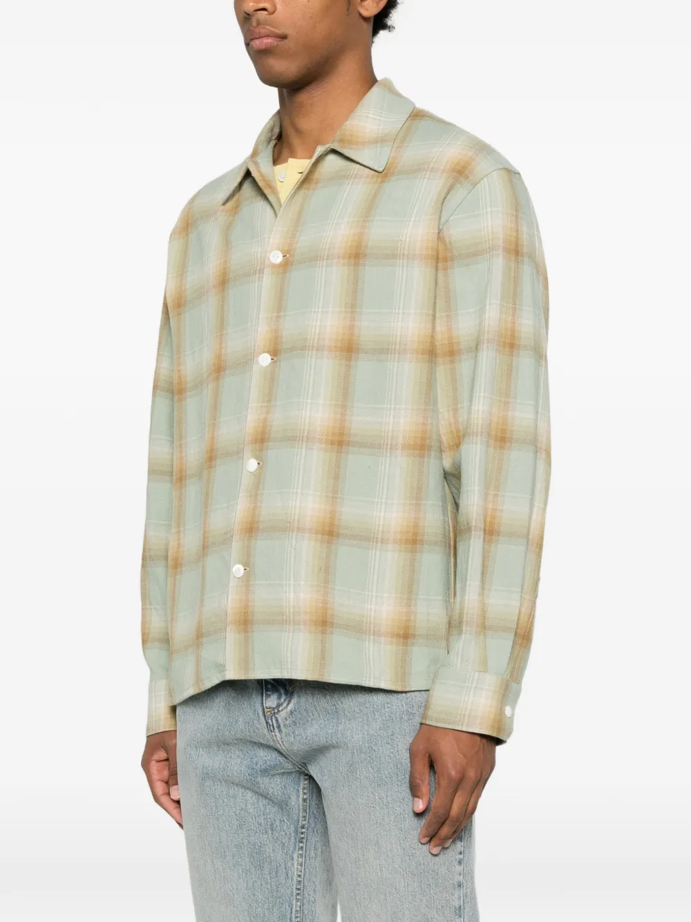  Second/layer Camicia Logan A Quadri - Verde 