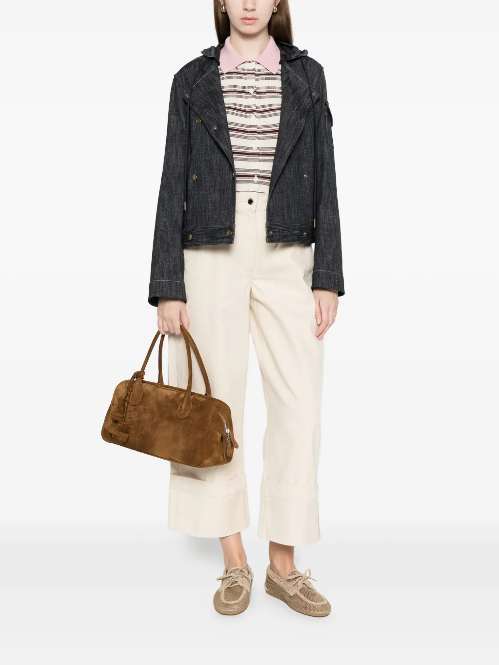Moncler Gestreept shirt Beige
