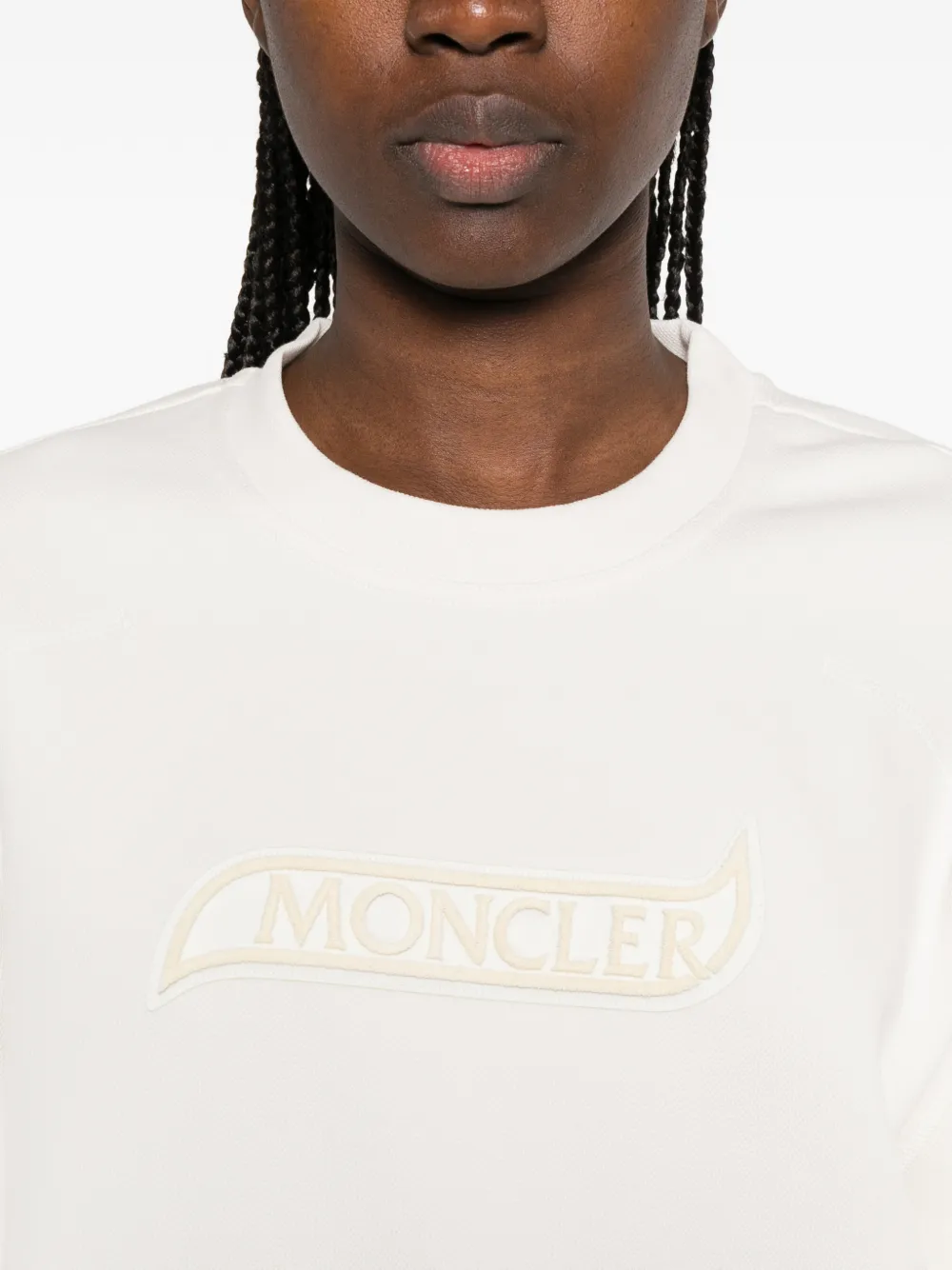 Moncler Sweater met logopatch Beige
