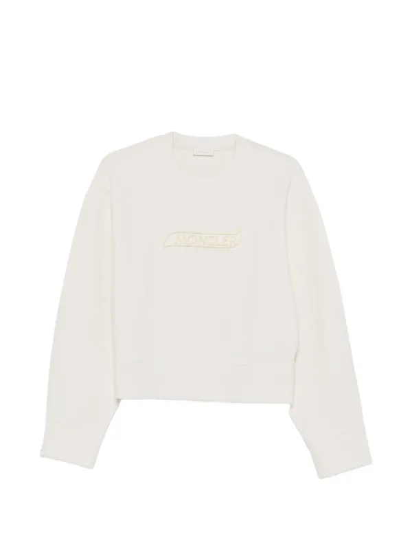 Moncler Logo-patch Sweatshirt in Neutrals