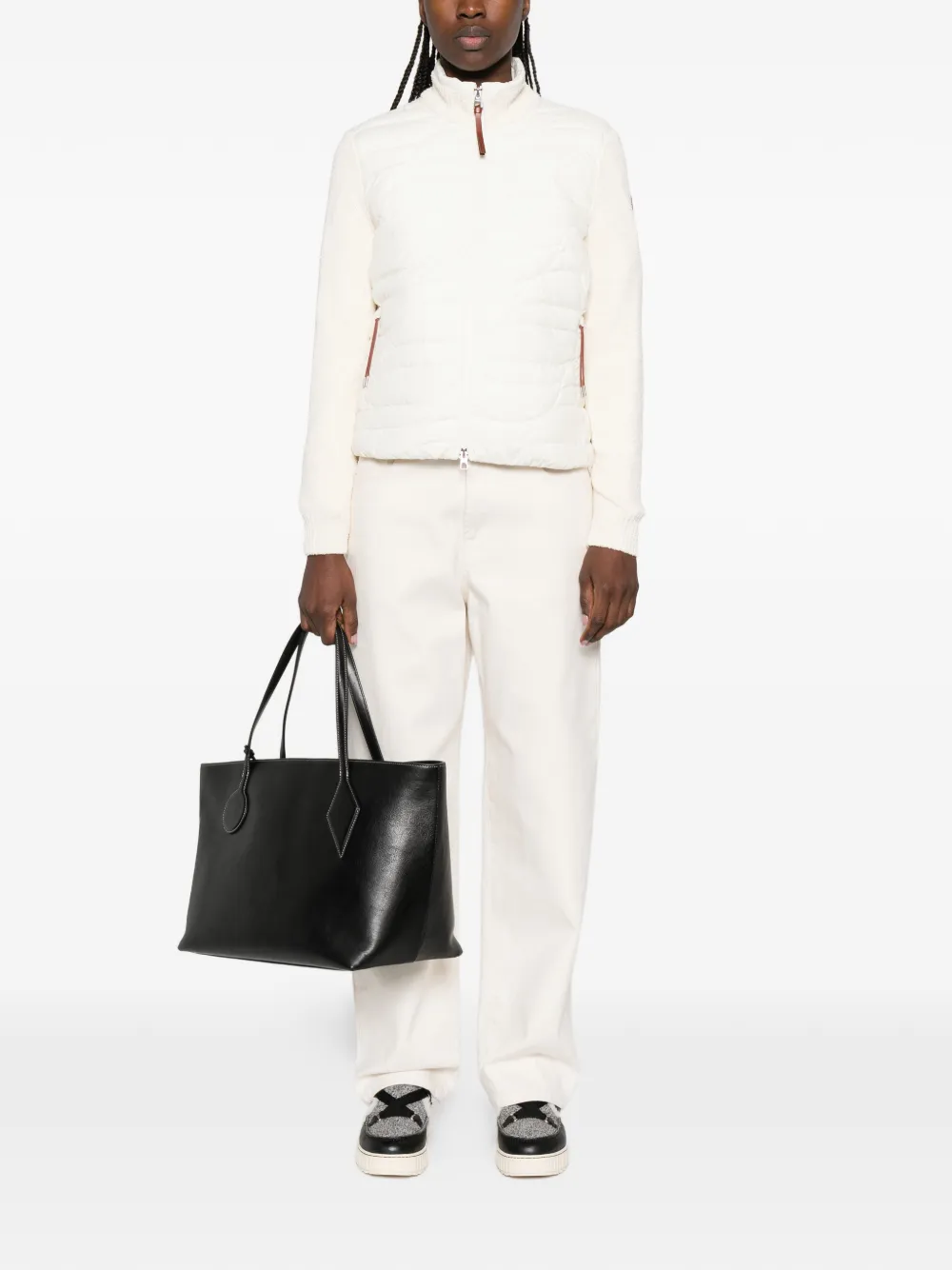  Moncler High-neck Zip-up Puffer Jacket - Neutrals 