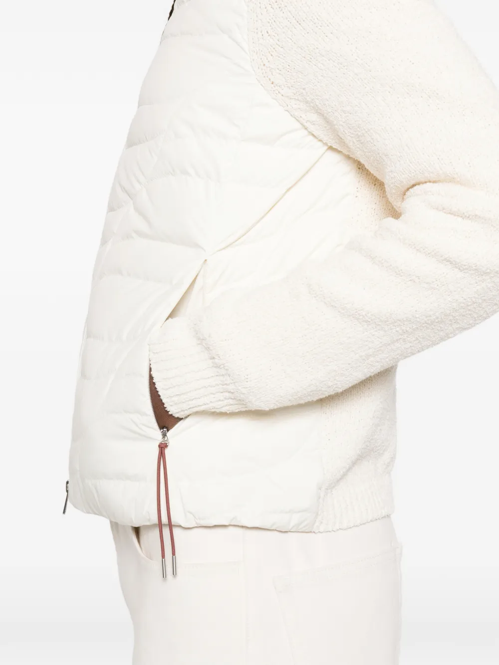 high-neck zip-up puffer jacket