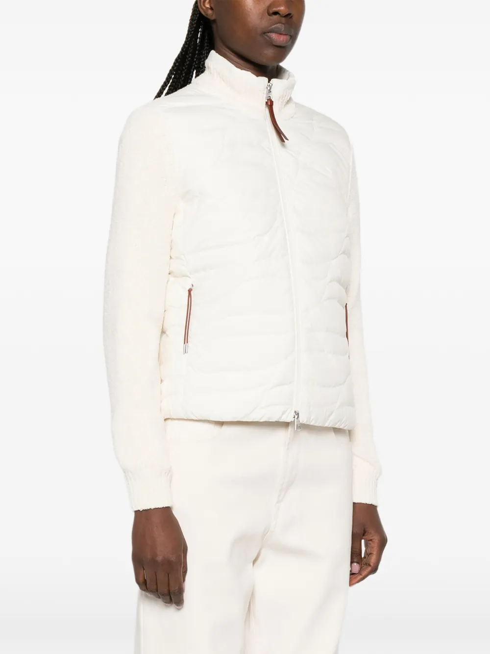  Moncler High-neck Zip-up Puffer Jacket - Neutrals 