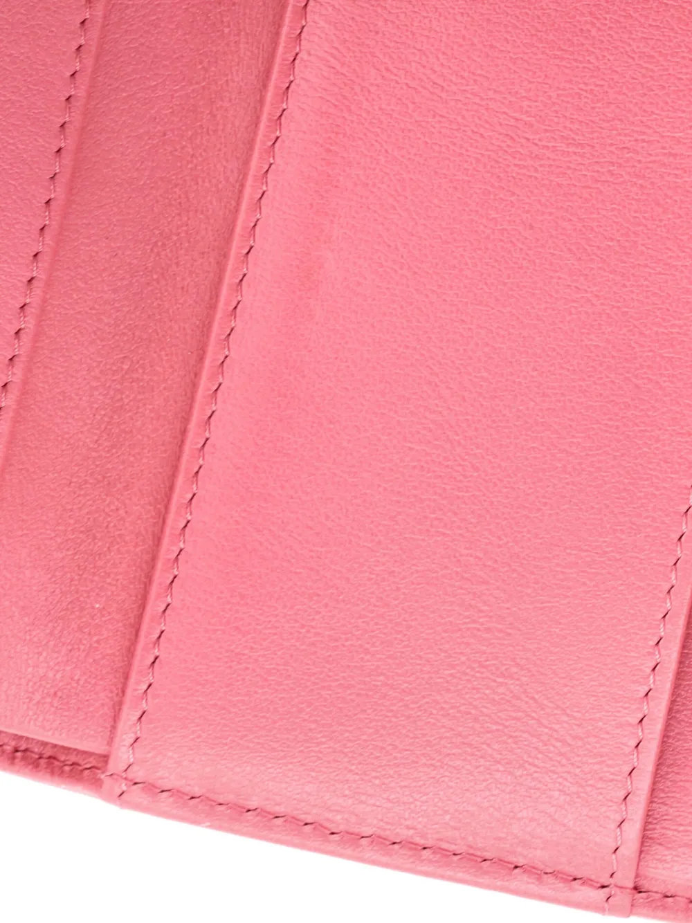 Pre-owned Chanel 19 Trifold Flap Wallet Quilted Lambskin Small Wallets In Pink