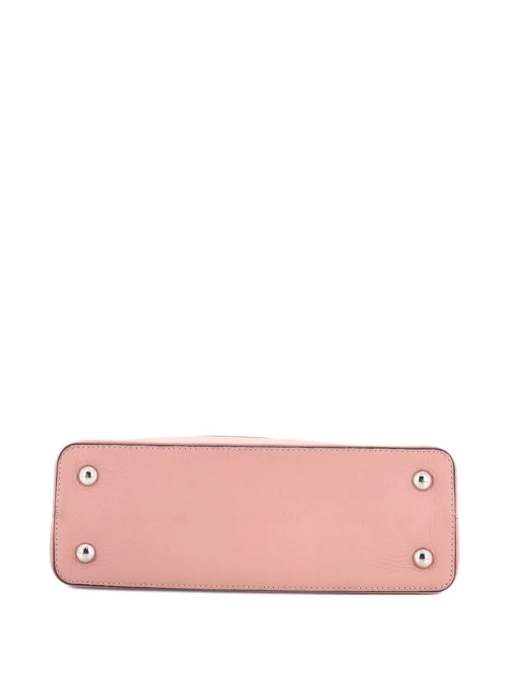 Pre-owned Louis Vuitton Capucines Bag Leather Pm Satchel In Pink