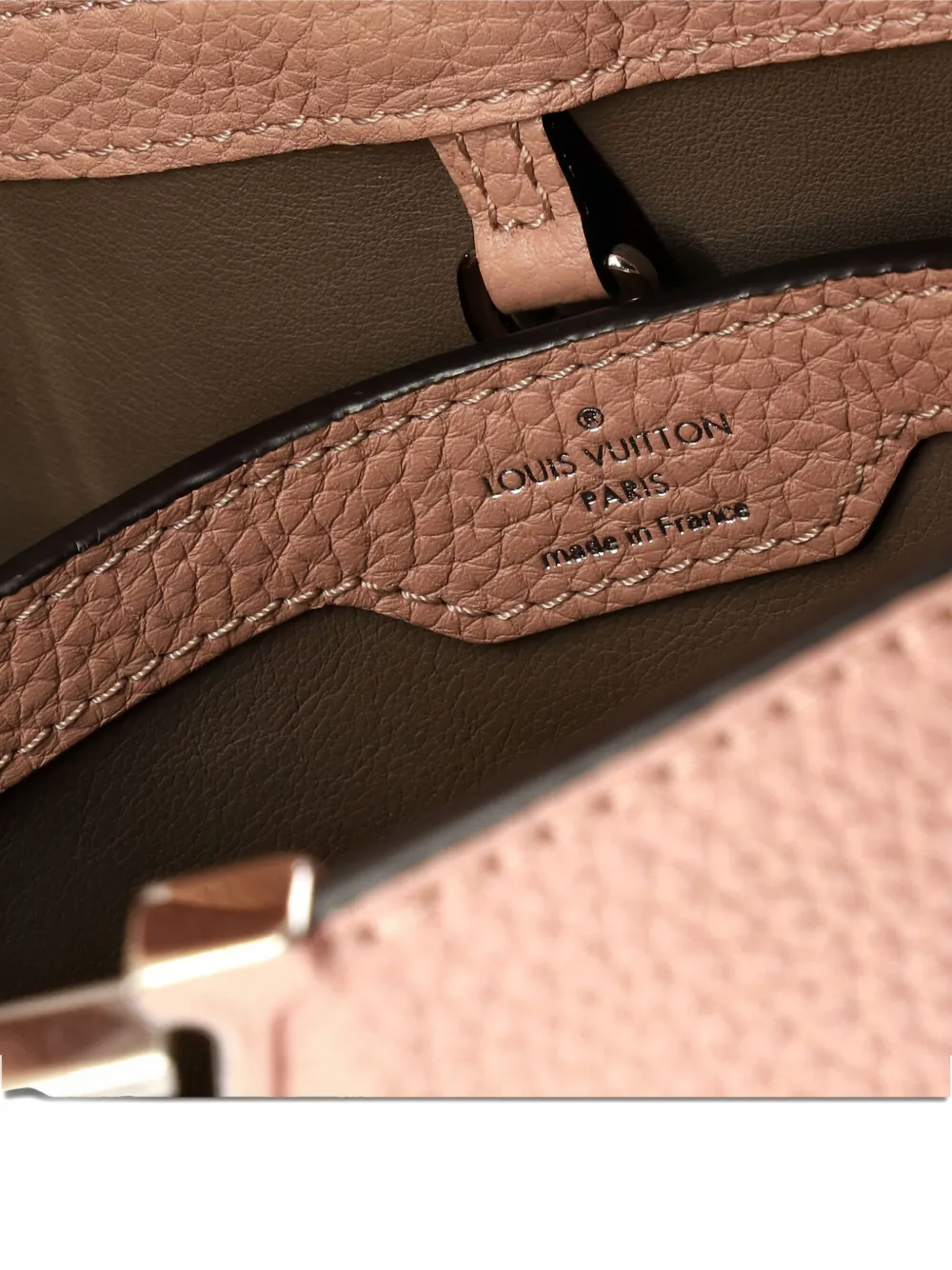 Pre-owned Louis Vuitton Capucines Bag Leather Pm Satchel In Pink