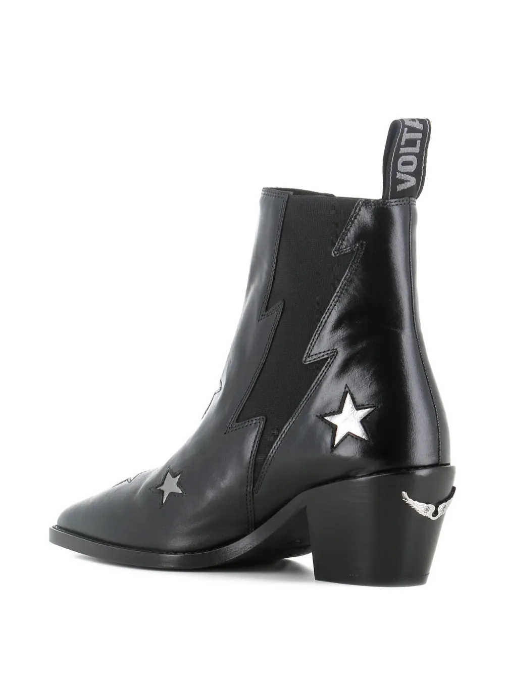 Zadig&Voltaire 60 mm Tyler Stars leren laarzen Zwart