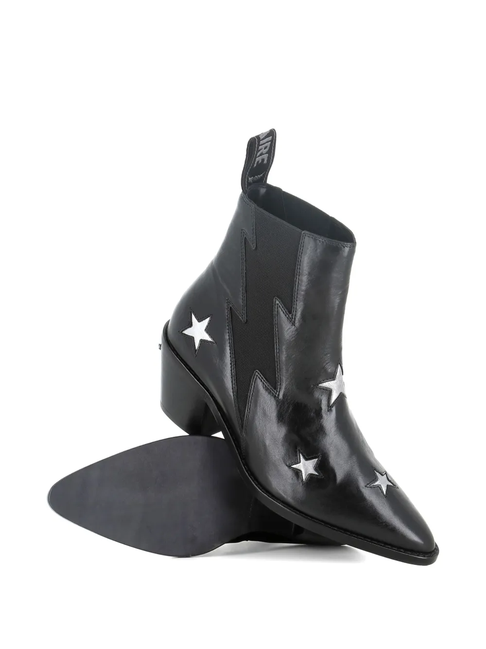 Zadig&Voltaire 60 mm Tyler Stars leren laarzen Zwart