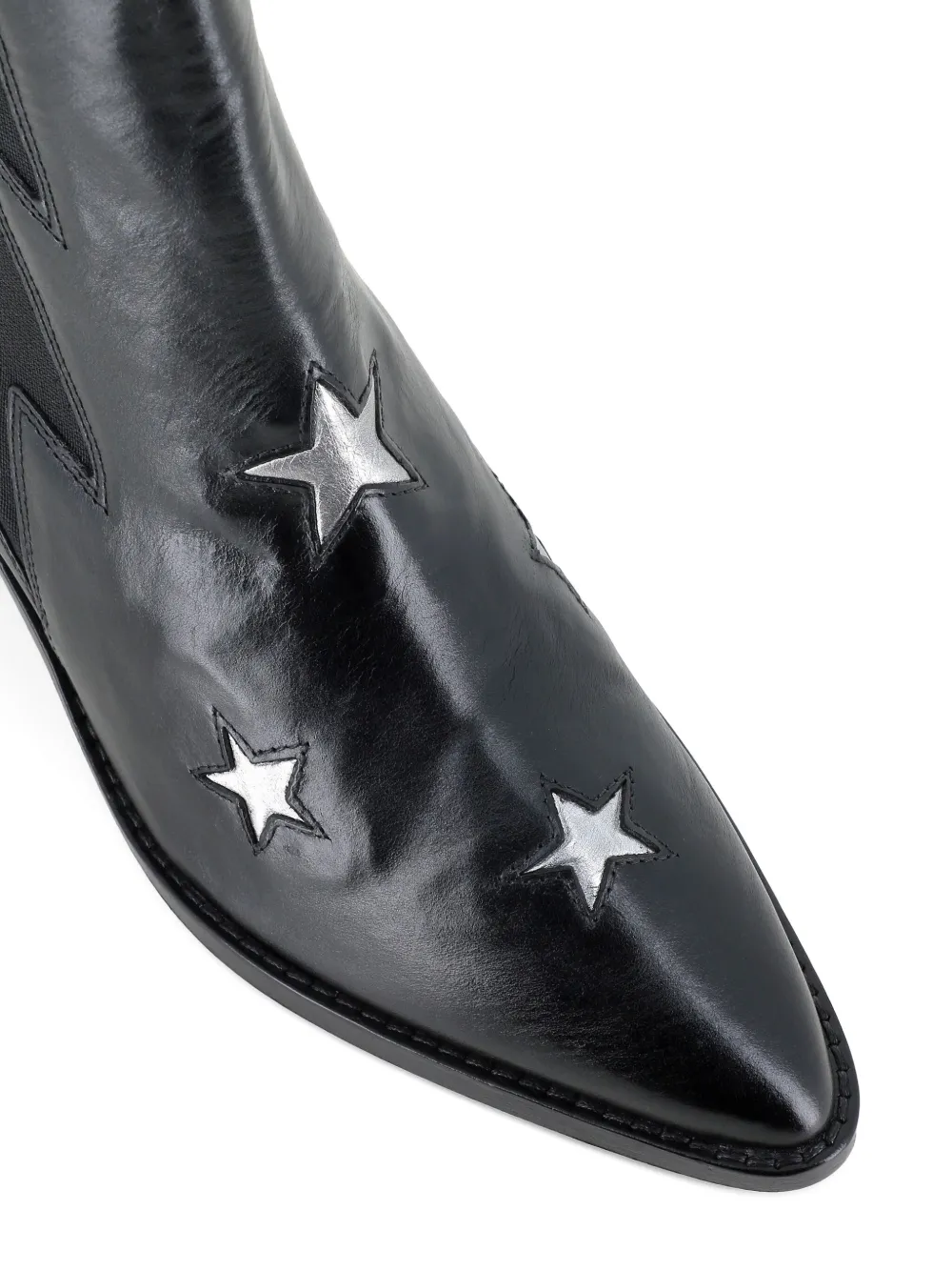 Zadig&Voltaire 60 mm Tyler Stars leren laarzen Zwart