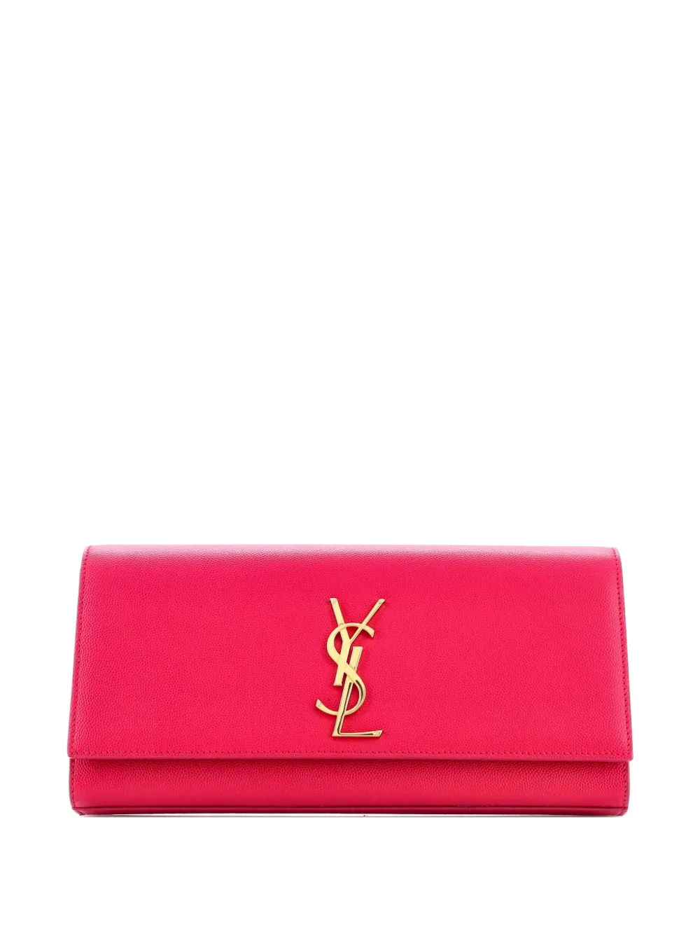 Saint Laurent Pre-Owned Classic Monogram Leather Long clutch bag - ピンク