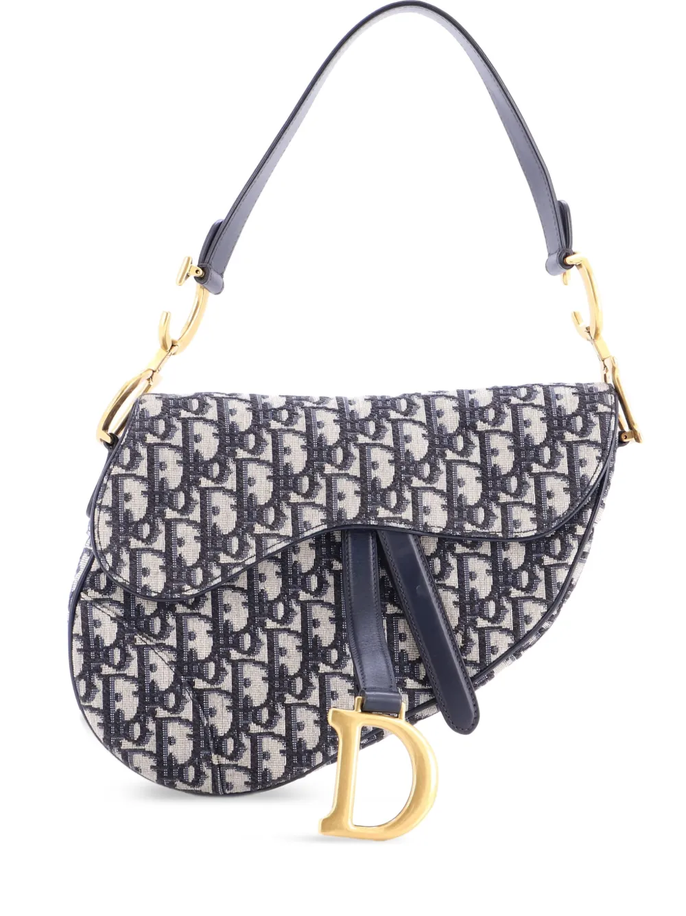 Christian Dior Pre-Owned Saddle Handbag Oblique Canvas Medium shoulder