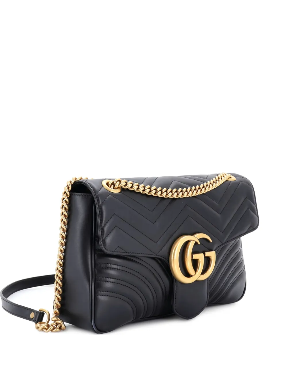 Gucci Pre-Owned GG Marmont Flap Bag Matelasse Leather Medium shoulder Gucci Pre-Owned GG Marmont Flap Bag Matelasse Leather Medium shoulder