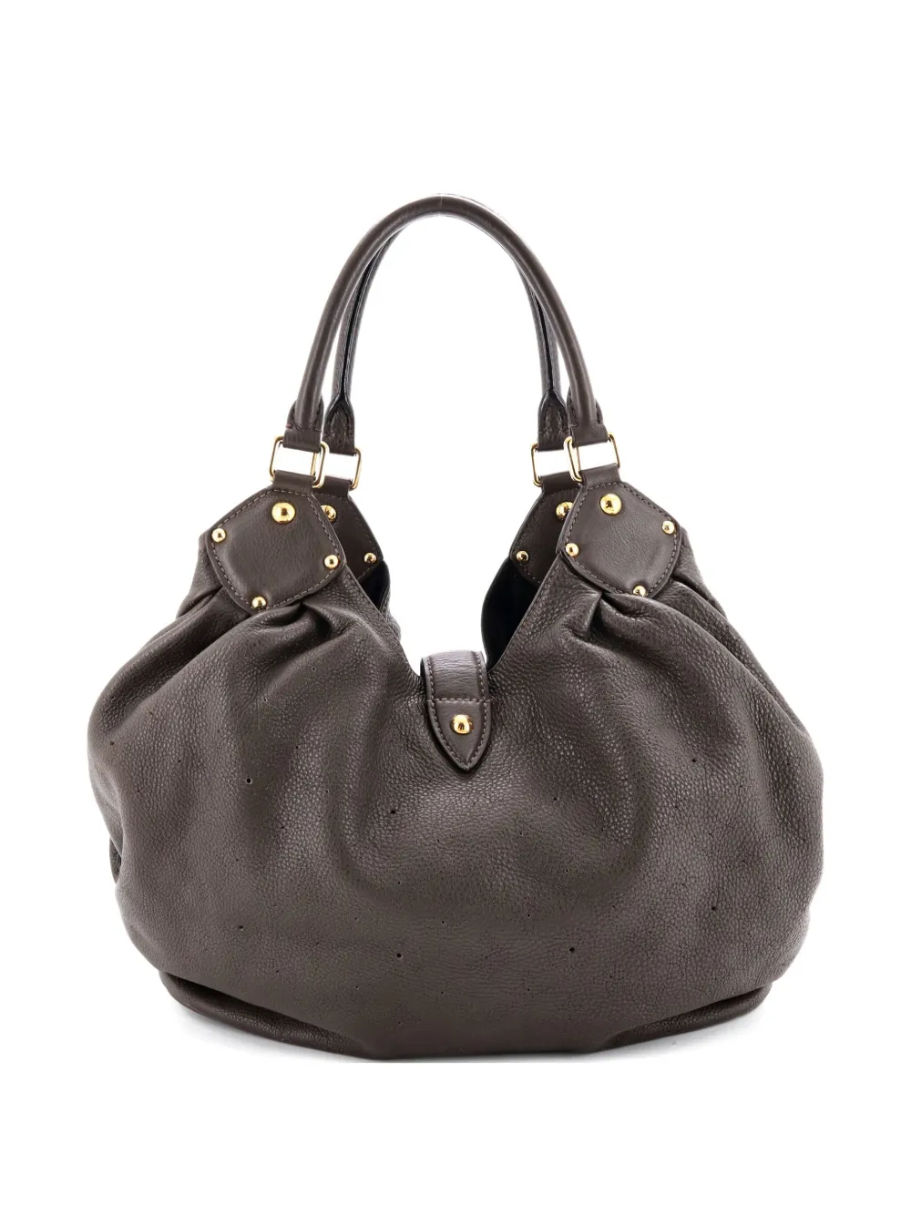 Louis Vuitton Pre-Owned L Mahina Leather hobo bag - ブラウン Louis Vuitton Pre-Owned L Mahina Leather hobo bag - ブラウン