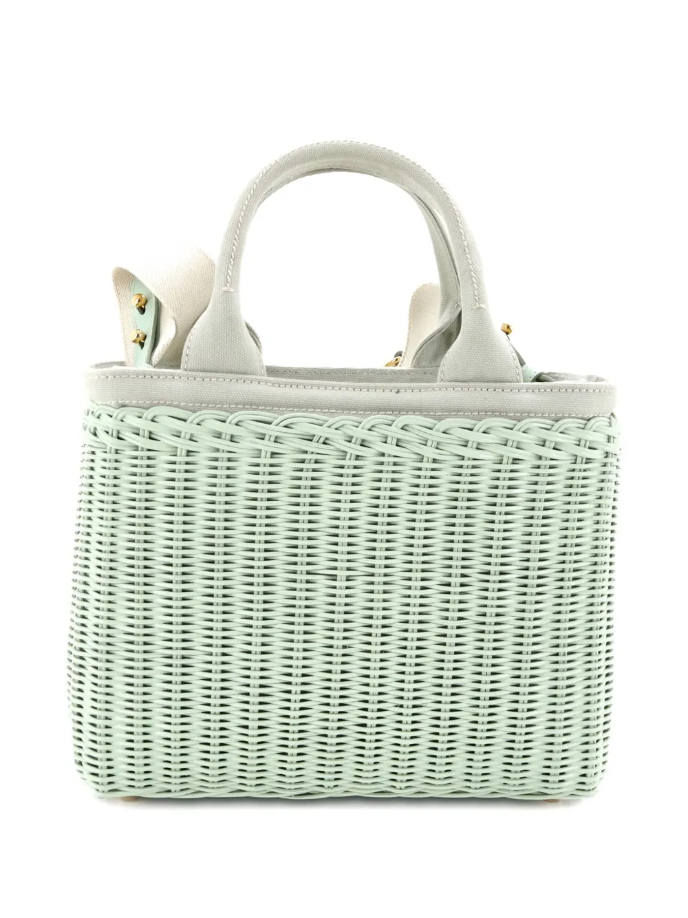 Prada Pre-Owned Basket Bag Wicker with Canapa Small satchel | Estilos de archivo | Image 2
